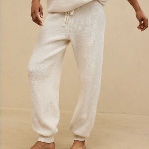 AERIE Cream Waffle Joggers